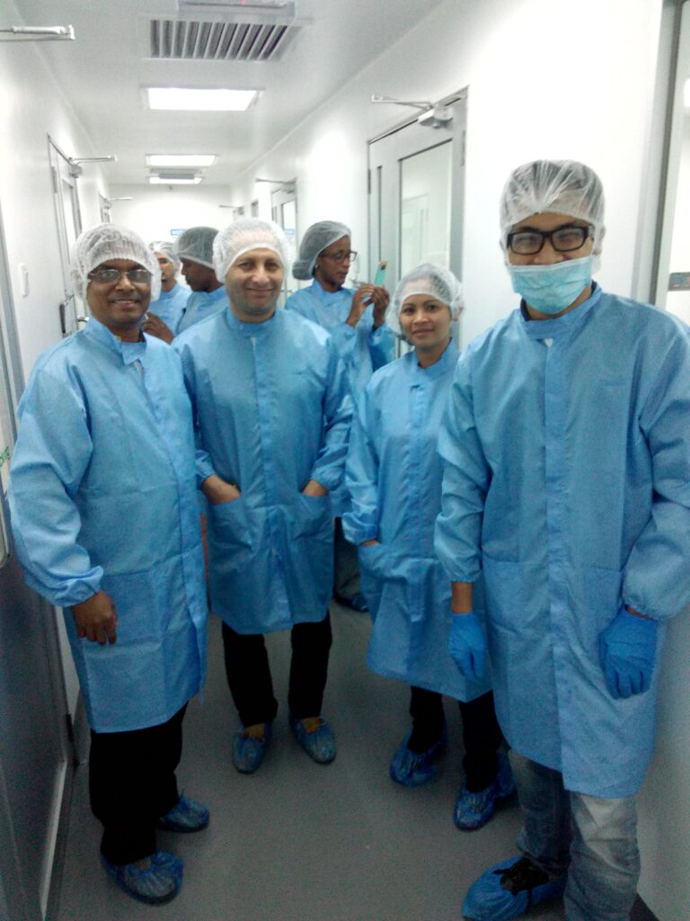 At a break biopharmaceutics manufacturing facility - Malaysia